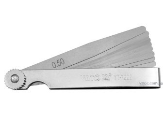 YATO Щупи вимірювальні YATO : 100 х 10 мм, 10 пелюстків, h= 0.05 - 0.5 мм  | YT-7222