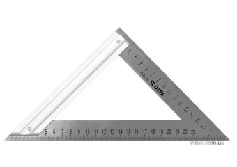 YATO Кутник теслярський металевий YATO з прямим кутом і 2 метричними шкалами 270 мм  | YT-70781
