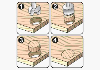 YATO Свердла по дереву: коронка і фреза YATO : Ø=30 мм, l=110/90 мм- коронка/фреза, 2 шт  | YT-33833