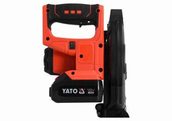 YATO Пила торцьовальна акумуляторна YATO : Li-Ion 18 В, 4 АГод, диск Ø=185/30 мм, різ 0°/45°-51/35мм