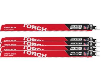 MILWAUKEE Полотно для шабельних пил TORCH CARBIDE NITRUS, 300х3,1мм, (5шт), (метал)
