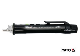 YATO Індикатор напруги мережі індуктивний бездотичний YATO: 12/48-1000 В, з ліхтарем, живл. 2 х ААА 