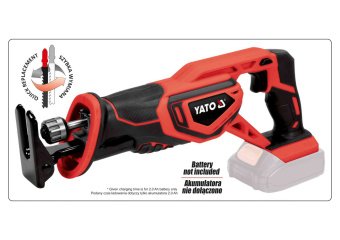YATO Пила шаблева акумуляторна YATO : Li-Ion 18 В, (БЕЗ АКУМУЛЯТОРА)  | YT-82815