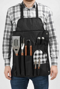 VOREL Фартук для гриль процесу з кишенями і інструментами, 8 шт  | 99783