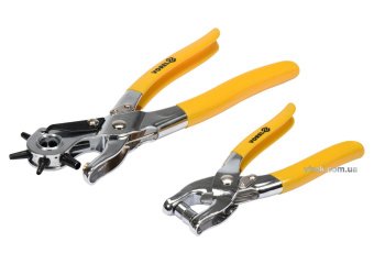 VOREL Дирокол, щипці для люверсів з люверсами Ø=5мм (100 шт) по шкіряних виробах ; набір 3 елем.  | 