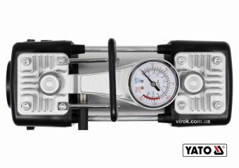 YATO Компресор автомобільний YATO: 12В, 250Вт, тиск- МПа, 60л/хв, шланг- 5м, кабель- 3м + ліхтар LED