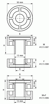 Walraven BIS Звукоізоляц. елемент M+F      M10 