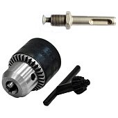 Набор: патрон 1,5–13мм різьба 1/2-20, ключ, перехідник SDS+ Spitce | 22-620