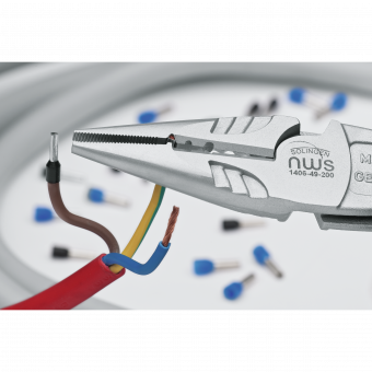 NWS  Плоскогубці комбіновані "Ergo Multi" з ізольов. ручками VDE до 1000 В: вигнуті 45°, L= 200 мм |