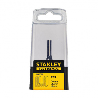 STANLEY STA80300 Фреза по дереву FatMax, ТСТ пазовя D=6 мм, L=19 мм, цанга 8 мм, бокс