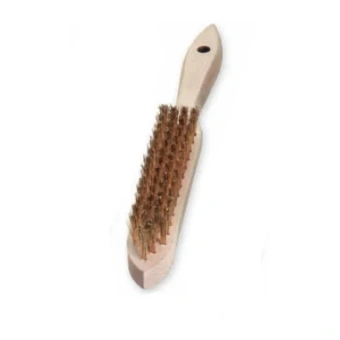 Щетка ручная 290х140 мм, латунный прямой провод 0.35 мм, 4-рядная LESSMANN