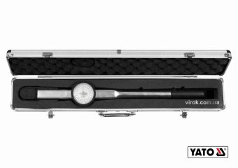YATO Ключ динамометричний YATO : квадрат 1/2", F= 30- 300 Нм зі стрілочно циферблатною шкалою  | YT-