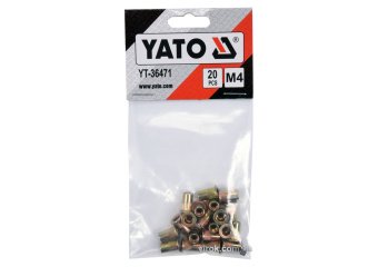 YATO Нітогайка сталева YATO; М4, l= 11 мм, 20 шт.  | YT-36471