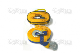 Трос буксировочный 6м*50мм 3т (крюк) (сумка) СИЛА