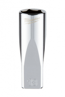 MILWAUKEE Головка хромована метрична подовжена 1/4'', 13мм | 4932478333