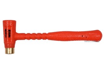 YATO Молоток безінерційний YATO cуцільний, з латунним бойком Ø= 20 мм, m= 300 г, l= 220 мм  | YT-461