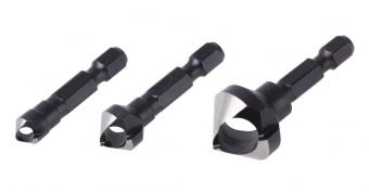 Wolfcraft зенкеры для поперечных отверстий (3 шт.) Ø 8, 12, 16 // 4375000