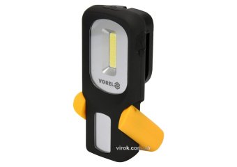 Ліхтар COB LED акумуляторний VOREL : діодний (3Вт) 100Lm, Li-Ion 3.7 В, 800 A/Год, 5 режимів [12/48]