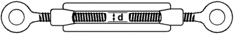Талреп (стяжка) DIN 1480, кованная, кольцо/кольцо
