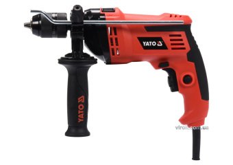 YATO Дриль ударний мережевий YATO : P= 810 Вт, з самозатискним металевим патроном для свердл Ø≤ 13 м