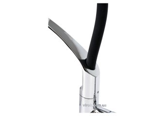 FALA Змішувач води "FLEXIBLE-2" для раковини з гнучкою чорною лійкою, регулюв. потоку води, l=60 см 