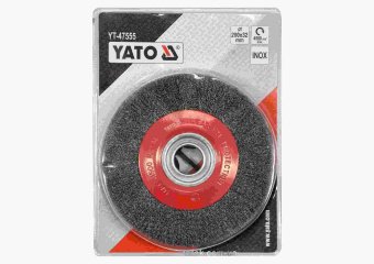 YATO Щітка зачисна дискова YATO : Ø=200/32 мм з нержавіючої сталі. 4500 об/хв  | YT-47555