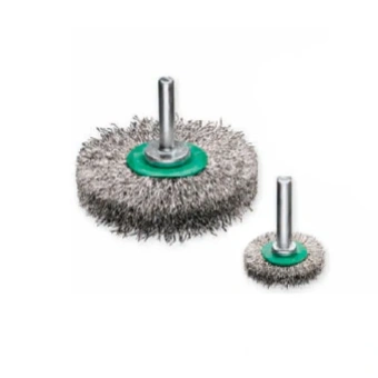 Щетка цилиндрическая 50x14х12 мм, хвостовик 6 мм, Нерж. проволока 0.20 мм, 15000 об / мин LESSMANN