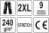 YATO Штани робочі чорні YATO, розм XXL; 9 киш 64%- поліестер, 34%- бавовна, 2%-еластан, відсвічув вс