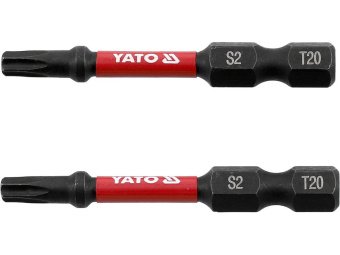 Насадка викруткова ударна YATO TORX T20 х 50 мм. HEX 1/4", 2 шт.[10]