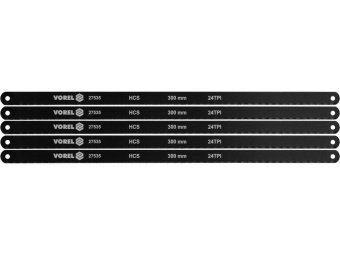 Полотно різальне до ножівки по металу VOREL 300х 12,6х 0,65 мм, 24 зуби/1", паков. 5 шт [10/200]