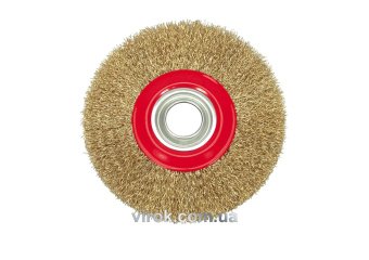 VOREL Щітка - крацовка ПЛОСКА латунна. сталь Ø-150мм  | 06979