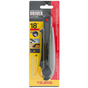 TAJIMA Нож сегментный 18мм Driver Cutter Elastomere DC561YB, винтовой фиксатор