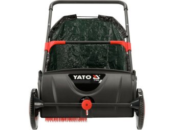 Збирач трави і листя з ручним приводом YATO: на 2 колесах, робоча зона- 53 см, 4 щітки, кошик- 100 л