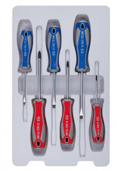 KING TONY Набор отверток (PH, SL) 6 предметов | 31116MR