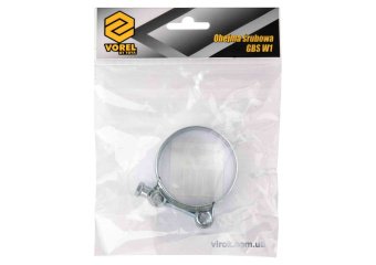 Хомут сталевий, з гвинтовим затискачем GBS W1 VOREL : Ø= 44-47/ 22 мм, оцинкований [100]