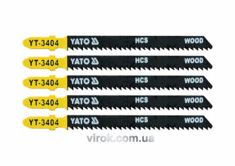 YATO Полотно для електролобзика(дерево) YATO : 10TPI, L= 100 мм. Уп. 5 Шт.  | YT-3404