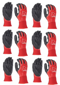 MILWAUKEE Рукавиці з повним покриттям з опором порізам 1/A рівня, 9/L, (12шт) | 4932493225