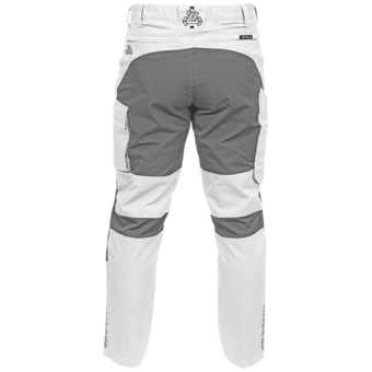 Штани робочі 4-WAY стреч SERWAL біло-сірі YATO розм 2XL/ 96-102 см, ріст- 182-192 см, 11 кишень [10]