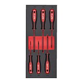 MILWAUKEE Ложемент для инструментальной тележки с отвертками TORX (T10x75, T15x75, T20x100, T25x100,