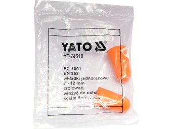 Протишумові беруші YATO: 38 дБ, поліуретанові, 200 пар. [20/120]