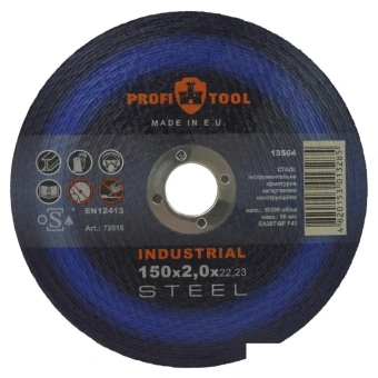 Круг отрезной по металлу PROFITOOL INDUSTRIAL 150х2.0х22.2 мм, EA30Т-BF, F41, 10200 об/мин