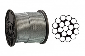 Трос  1,5 мм DIN 3053 (1x19) ЦБ