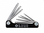 KING TONY Набор TORX 8 ед. (Т 9-Т40) с отверстием в рукоятке | 20318PR