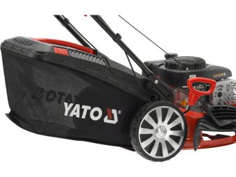 Газонокосарка бензинова YATO з приводом :2,4кВт, ширина різання: Ø= 46см, травозбірник- 62л
