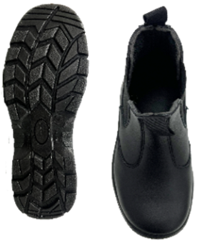 Чоботи низькі робочі з полірованої спилок шкіри YATO CHELSEA розм. 44, чорні з поліуретанов підошвою