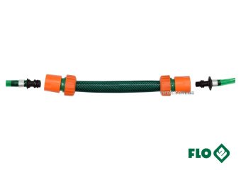 FLO Шланг плоский з отворами для зрошування : l=15 м, Ø=16мм, ПВХ, з швидкосполуч. наконечниками  | 