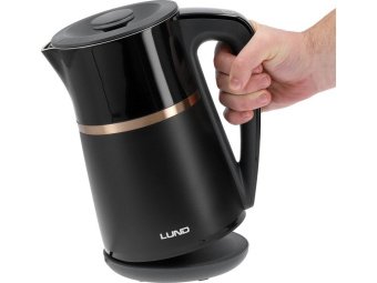 Електрочайник з термостатом з нержавіючої сталі і поліпроп LUND 1,7л, 2200 Вт, живл від мережі 230 В
