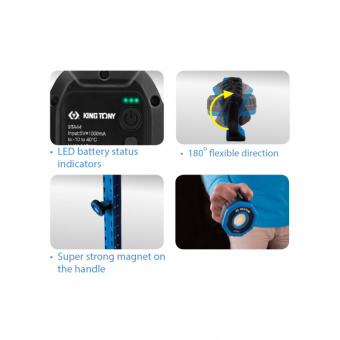 KING TONY Переносной прожектор с ручкой 7W | 9TA44A