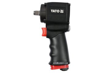 YATO Гайковерт ударний пневматичний YATO : квадрат 1/2", F=678 Nm, роб. тиск- 6,3 Bar при 100 л/хв  