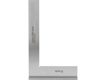 Кутник слюсарний 90° YATO з широкою основою, 250 х 160 мм [25]